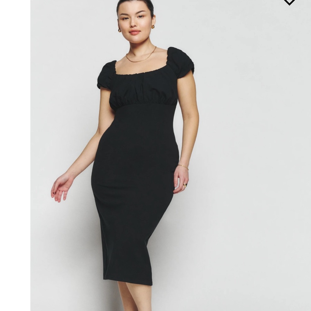 NWT Reformation Alora knit dress black size M